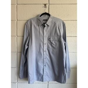 Belstaff Men's Work Shirt in Cotton size 43 in Heather Blue
